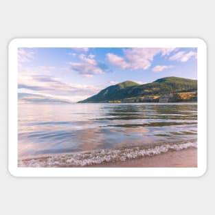 Sun Oka Provincial Park Sunset on Okanagan Lake Sticker